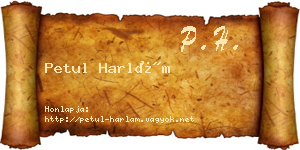 Petul Harlám névjegykártya